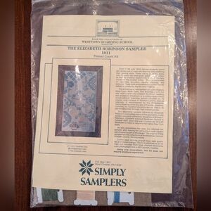 New In Bag Simply Samplers Elizabeth Robinson Sampler, Crossstitch